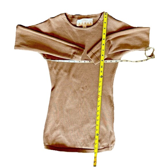 Bestow Women's Crew Neck Jumper Sweater Mini Dress Size S Small Cameo - Picture 3 of 5